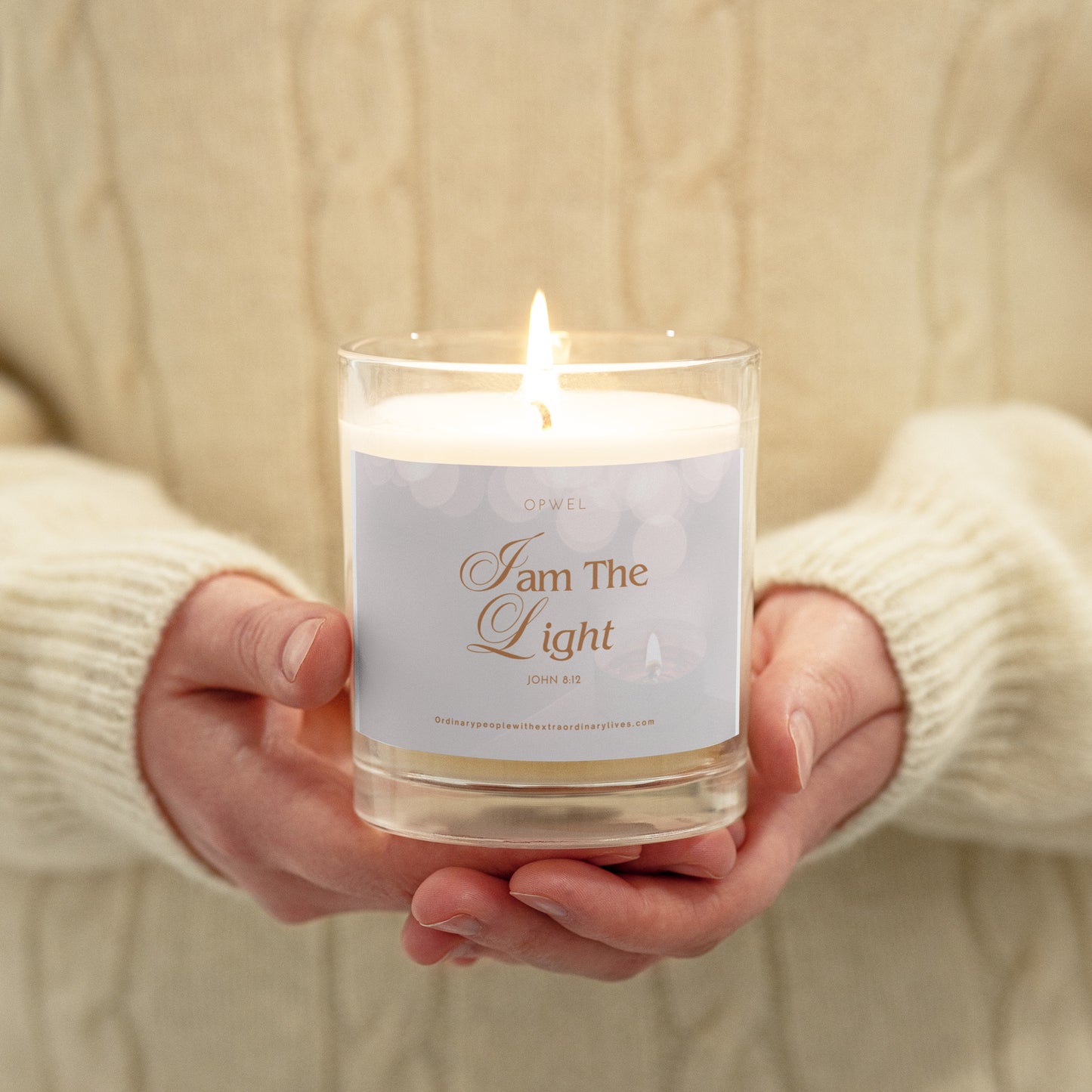 I am The Light - Glass jar soy wax candle
